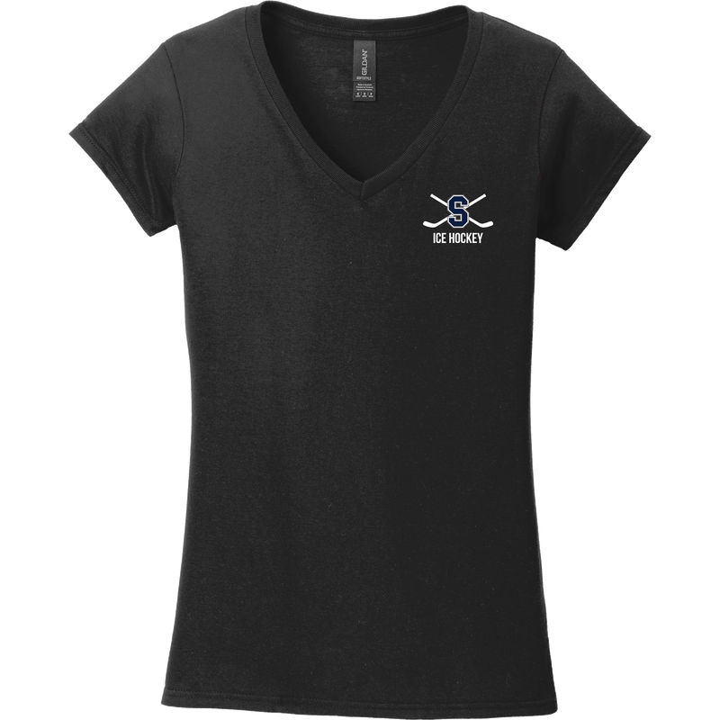 Midd South Hockey Softstyle Ladies Fit V-Neck T-Shirt