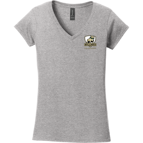 HVM Bulldogs Softstyle Ladies Fit V-Neck T-Shirt