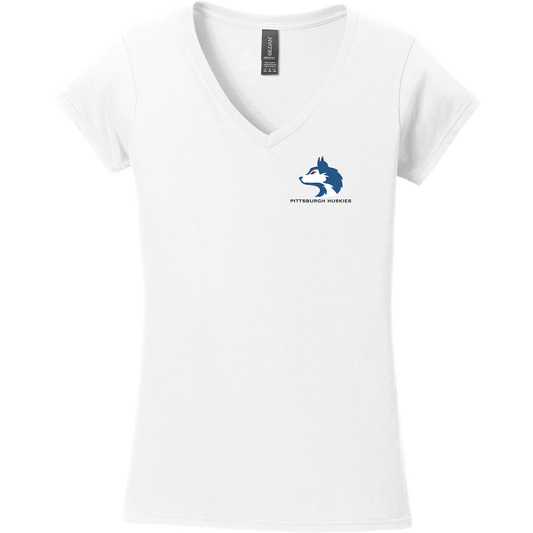 Pittsburgh Huskies Softstyle Ladies Fit V-Neck T-Shirt