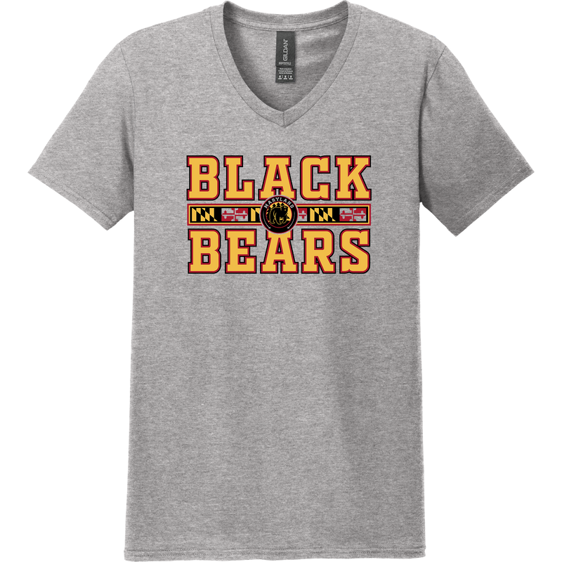 MD Jr. Black Bears Softstyle V-Neck T-Shirt