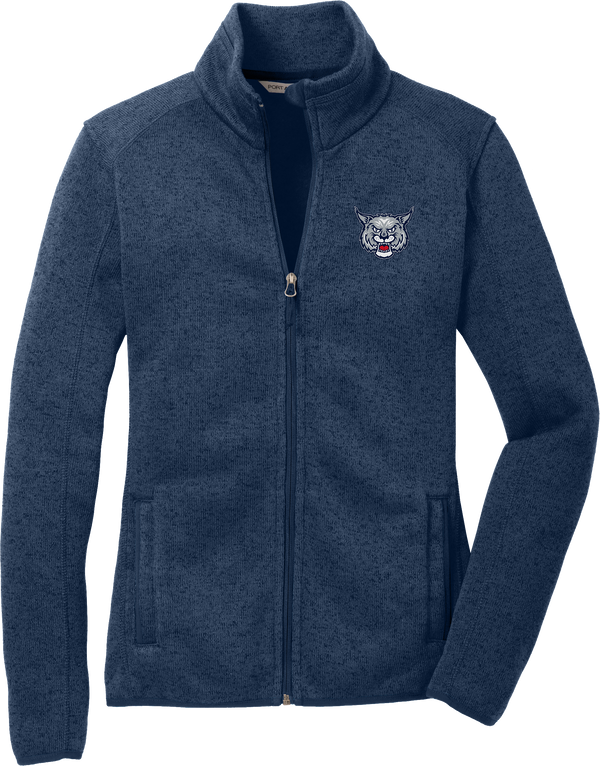 CT Bobcats Ladies Sweater Fleece Jacket