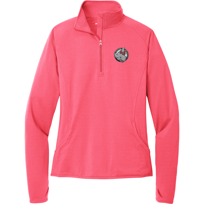 CT Whalers Tier 2 Ladies Sport-Wick Stretch 1/4-Zip Pullover