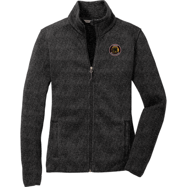 MD Jr. Black Bears Ladies Sweater Fleece Jacket