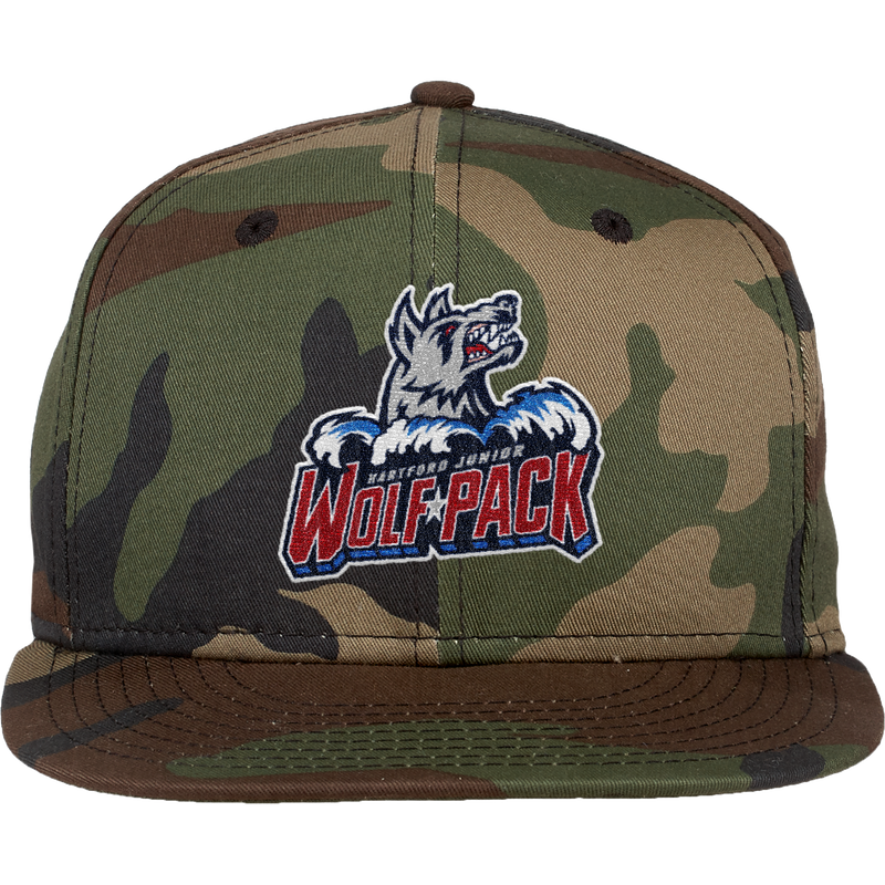 Hartford Jr. Wolfpack New Era Flat Bill Snapback Cap