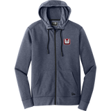 CT Whalers Tier 1 New Era Tri-Blend Fleece Full-Zip Hoodie