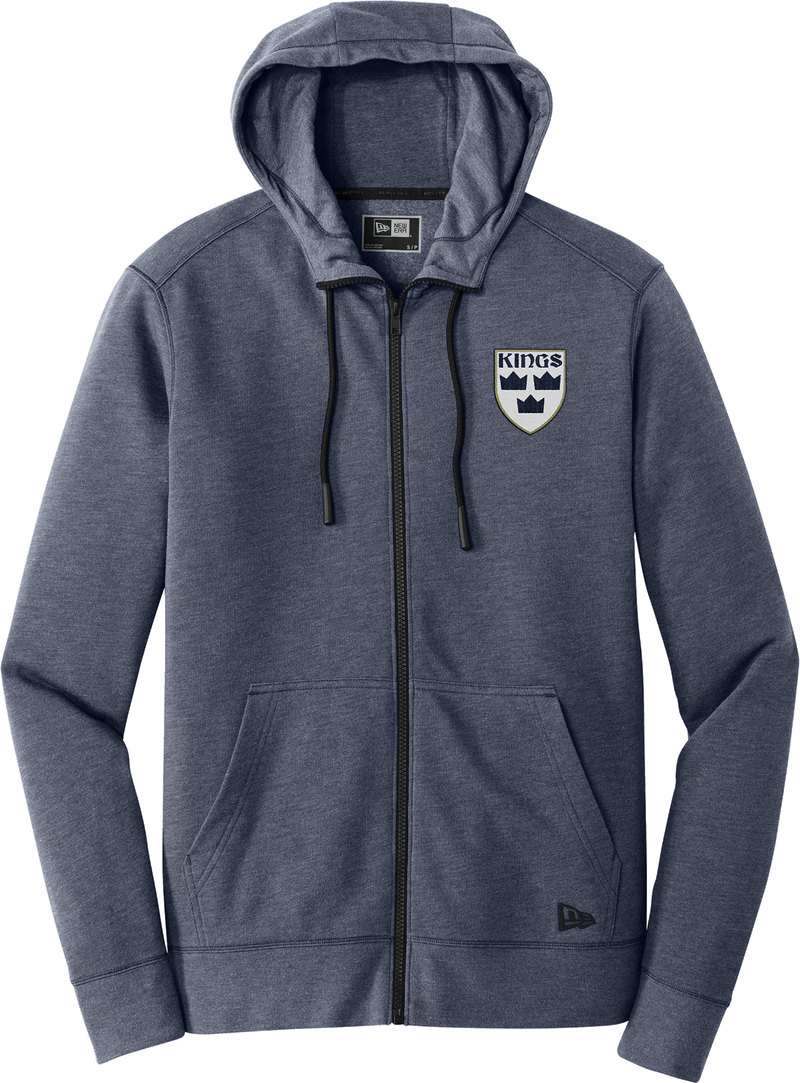 North Jersey Kings New Era Tri-Blend Fleece Full-Zip Hoodie