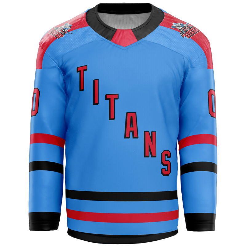 NJ Titans Tier 1 Bantam and Midgets Adult Goalie Sublimated Jersey