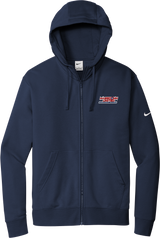 Mass Conn United Nike Club Fleece Sleeve Swoosh Full-Zip Hoodie