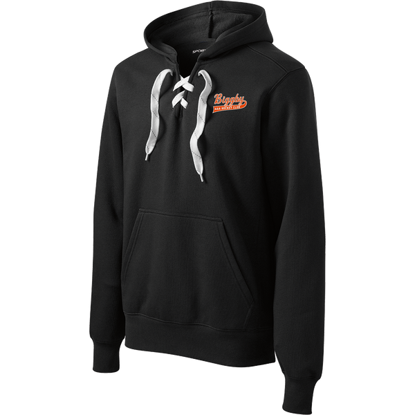 Biggby Coffee AAA Lace Up Pullover Hooded Sweatshirt