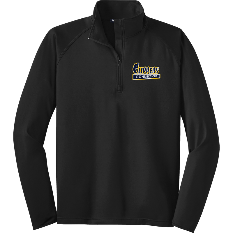 CT Clippers Sport-Wick Stretch 1/4-Zip Pullover