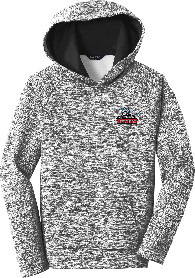 NJ Titans Youth PosiCharge Electric Heather Fleece Hooded Pullover