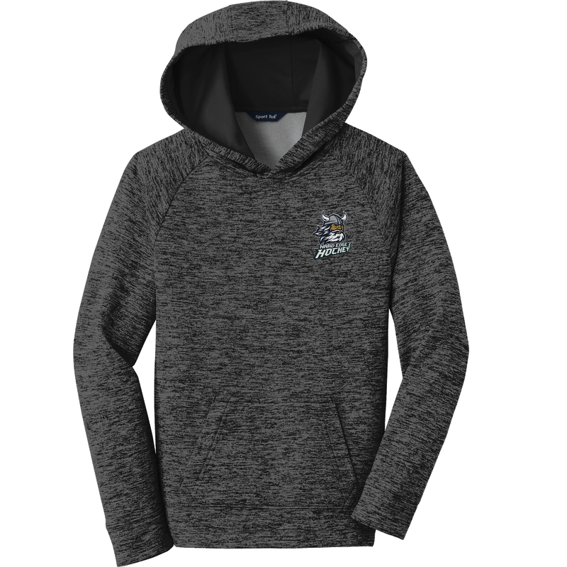 Hard Edge Hockey Youth PosiCharge Electric Heather Fleece Hooded Pullover