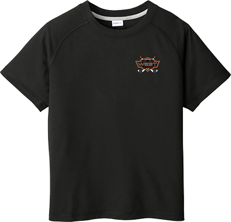 Orange County West Youth PosiCharge  Tri-Blend Wicking Raglan Tee